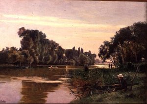 Poika kalastaa tekijältä Paul Jean Marie Sain